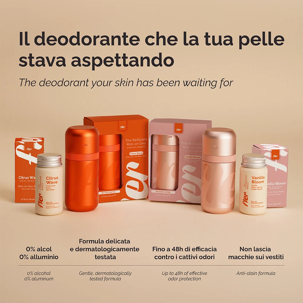 Refillable Roll-on Deodorant Starter Set